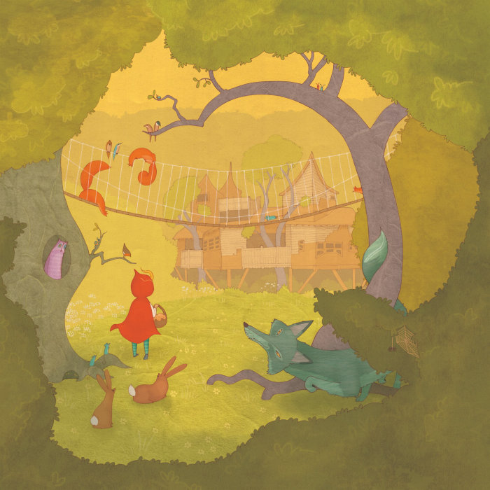 Ilustração em livro do Jardim Alnwick: Casa na árvore