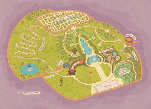 An illustration of alnwick garden map