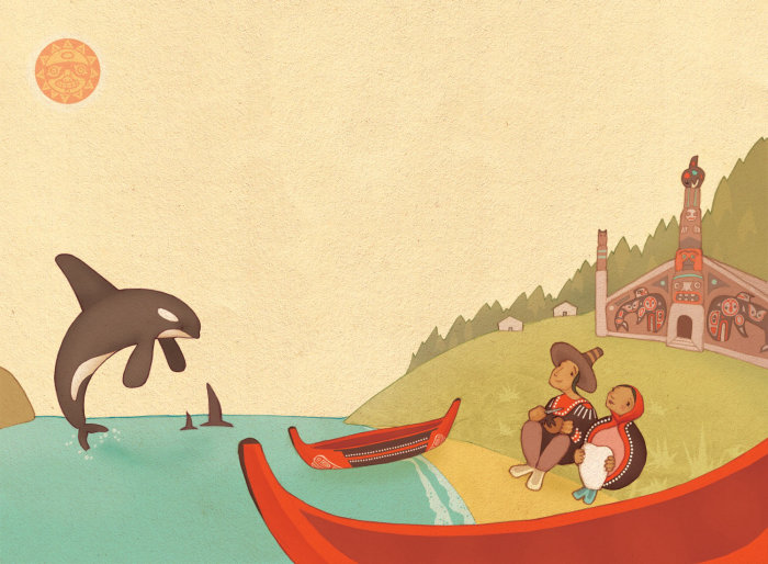 Alexandra Ball, children's book illustrator: National Geographic Tlingit legend 4