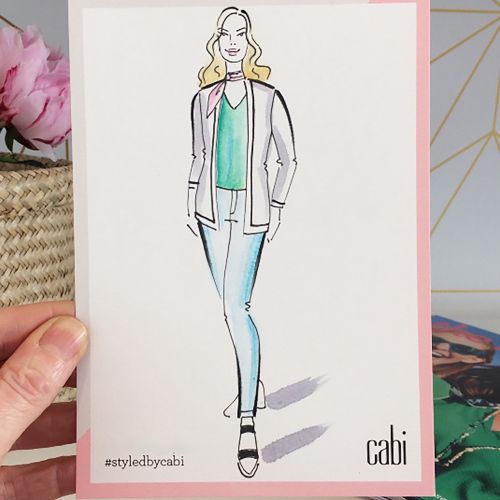 A moment captured: Shopper displays their live sketch