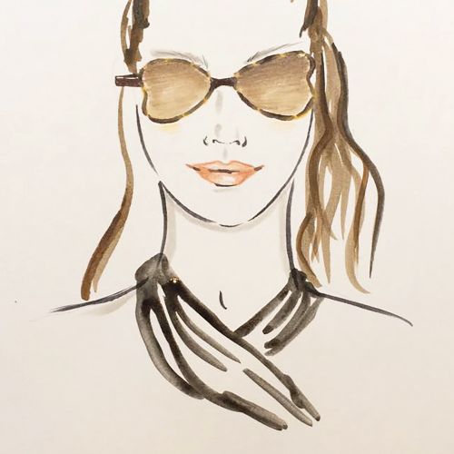 Live portrait brushstroke of a guest at Walter & Herbert event