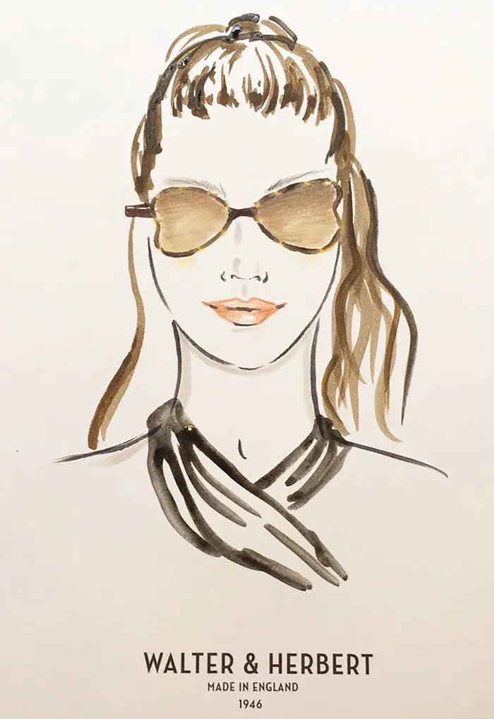 Live portrait brushstroke of a guest at Walter & Herbert event