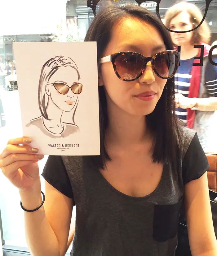 Portraiture of a client at designer showcase