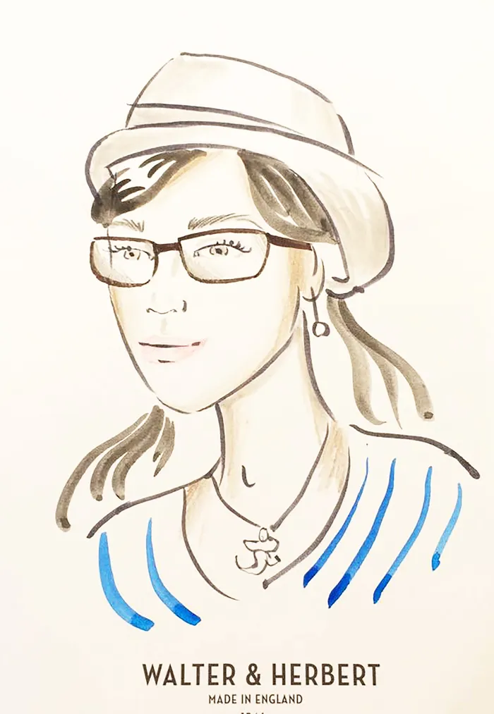 Live-drawn portrait of a style soirée