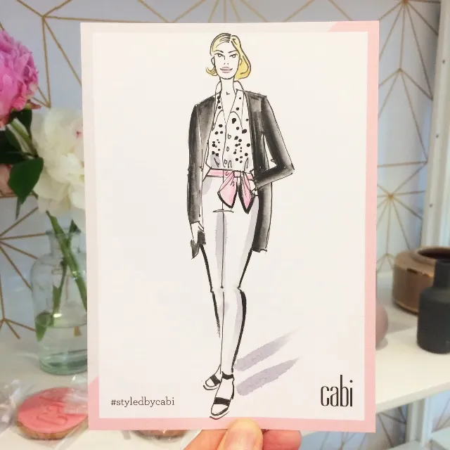 Elegant trend illustration of a woman at Cabi live
