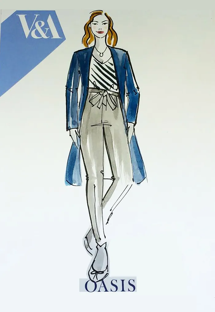 Fashion illustration from Oasis showcase
