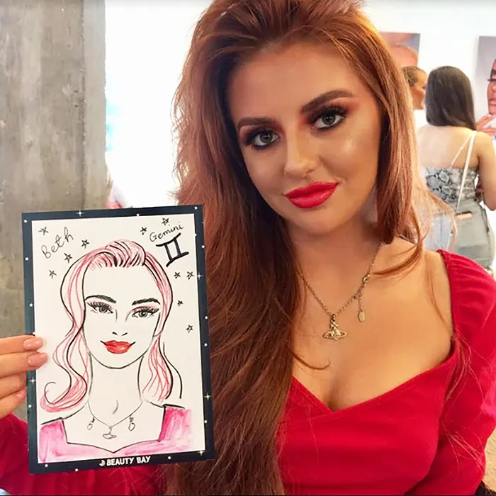 Shopping figure painting at Beauty Bay live event