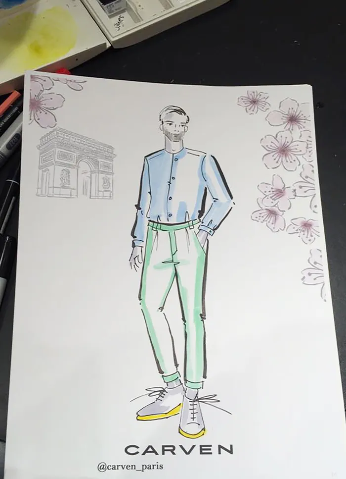Live event drawing at CARVEN event