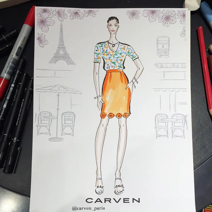 Discerning fashion admirer in luxury couture show