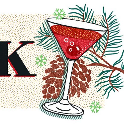 New York-themed cocktail illustration by Alison Kerry