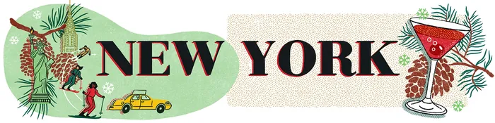 New York-themed cocktail illustration by Alison Kerry