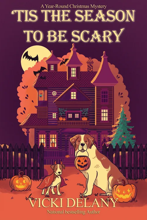 Book cover for 'Tis The Season To Be Scary by Vicki Delany, illustrated by Alison Kerry