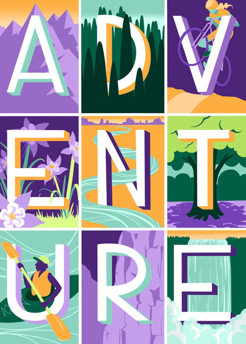 Typography art of adventure 