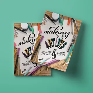 Making Artists calligraphy art by Alissandra Seelaus
