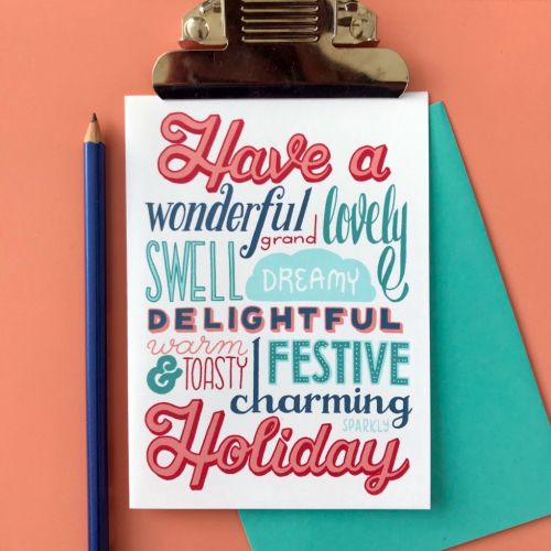 Lettering Have a wonderful lovely holidays
