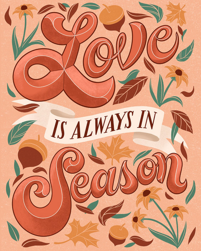 L&#39;amour est toujours en saison typographique