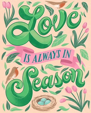 Lettering Love is always in season
