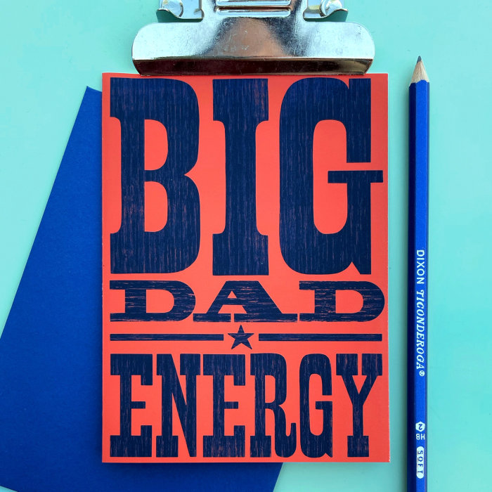 Lettering Big Dad Energy
