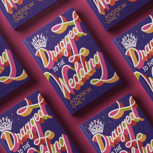 Gay romance book cover Dragged to the Wedding by Andrew Grey by Alissandra Seelaus