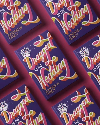 Gay romance book cover Dragged to the Wedding by Andrew Grey by Alissandra Seelaus