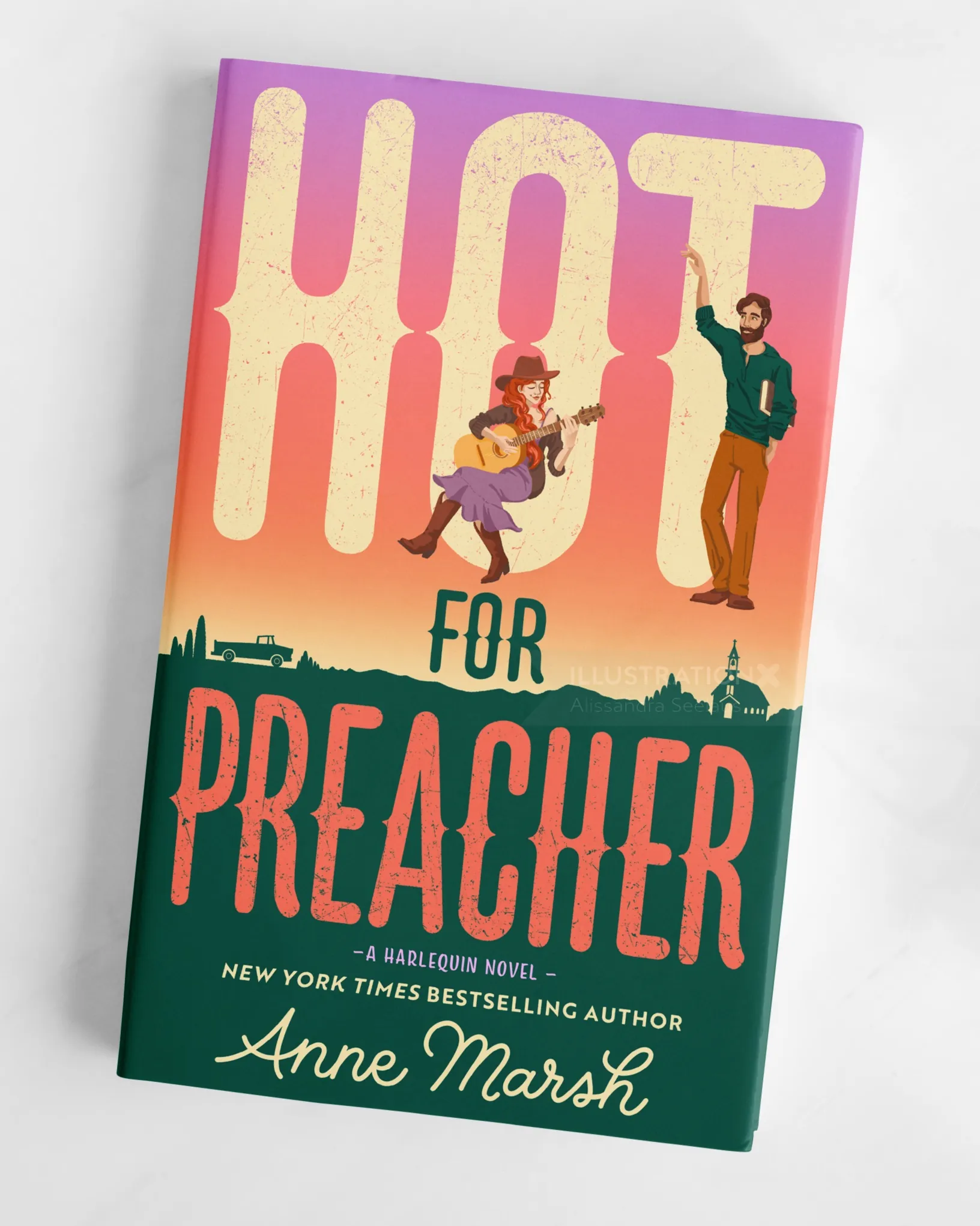 Book cover for Hot for Preacher romance novel by Anne Marsh