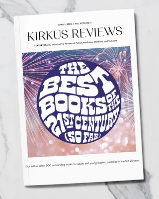 Kirkus Reviews magazine cover with hand-lettered book theme