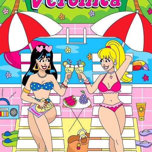 The comic cover artwork for the book "Betty & Veronica"