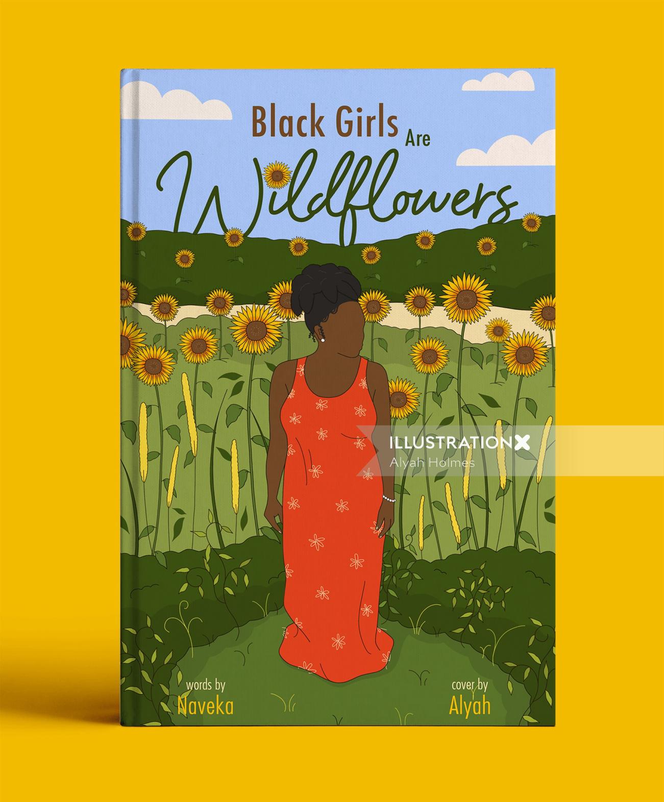「Black Girls Are Wildflowers」ブックカバーの作成