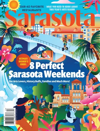 Sarasota Magazine cover on tourist activities