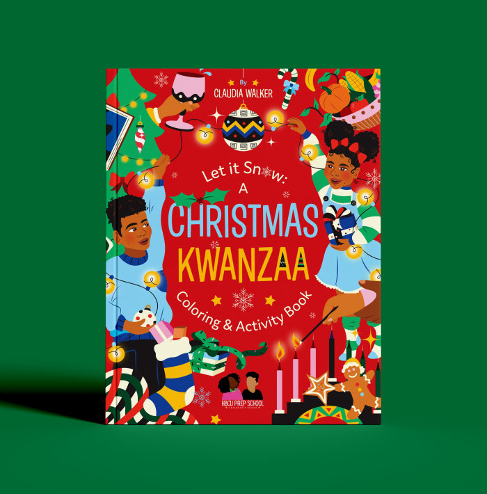 Christmas Kwanzaa coloring book cover for kids
