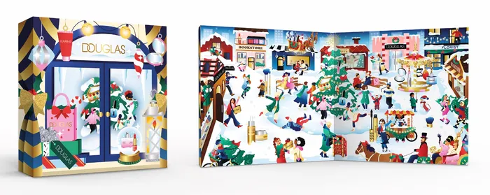 Chic design for Douglas Cosmetics' Christmas beauty calendar