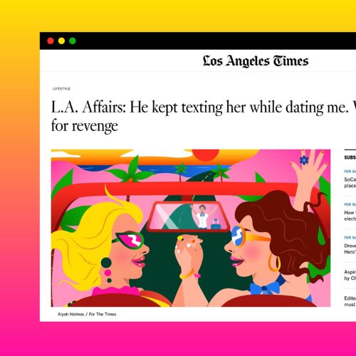 Illustrated love tales for LA Times column