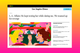 Contos de amor ilustrados para a coluna do LA Times