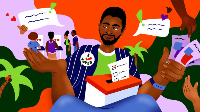 Editorial illustration on 5 ways to participate in 2024 elections