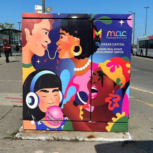 Hydro box mural for Square One terminal