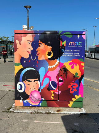 Hydro box mural for Square One terminal