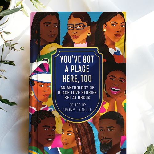 Colorful book cover of anthology with diverse Black couples in love