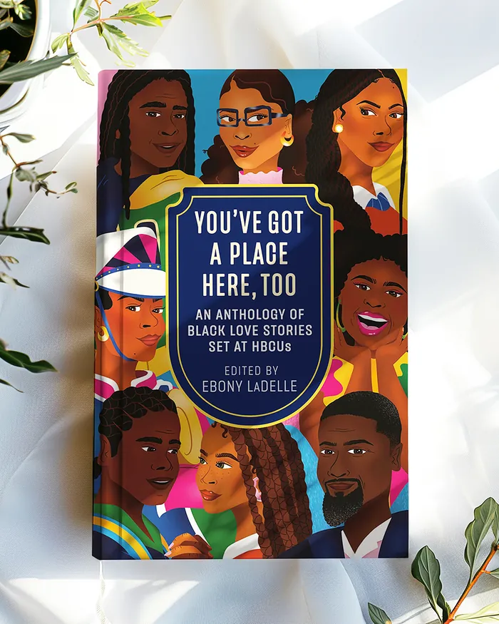 Colorful book cover of anthology with diverse Black couples in love
