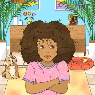 This children's book picture shows a distressed girl