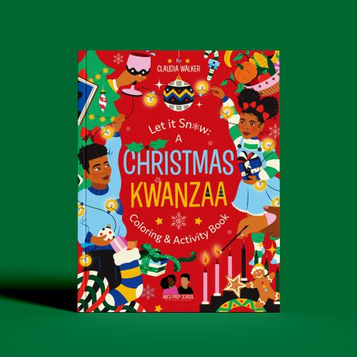 Christmas Kwanzaa coloring book cover for kids
