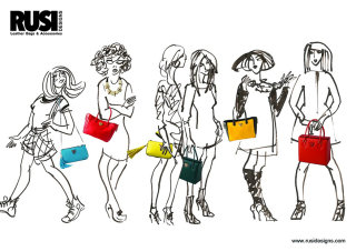 Ilustraciones lineales para damas de moda