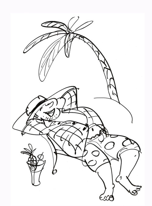 Homem relaxante ilustração - ilustração dos desenhos animados por Alyana Cazalet