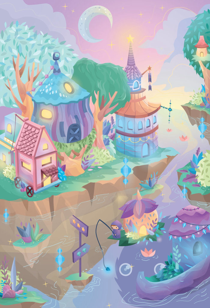Fantasy illustration of magical world