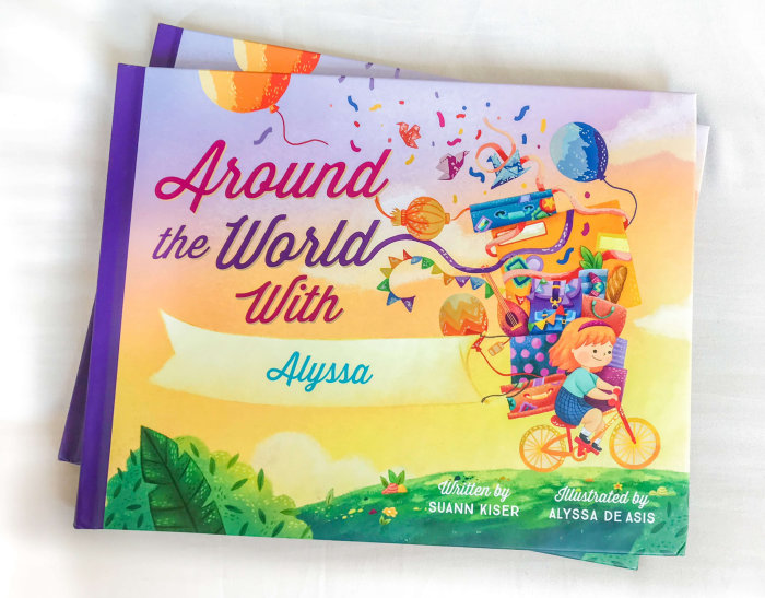 Illustration of Around the world book cover
