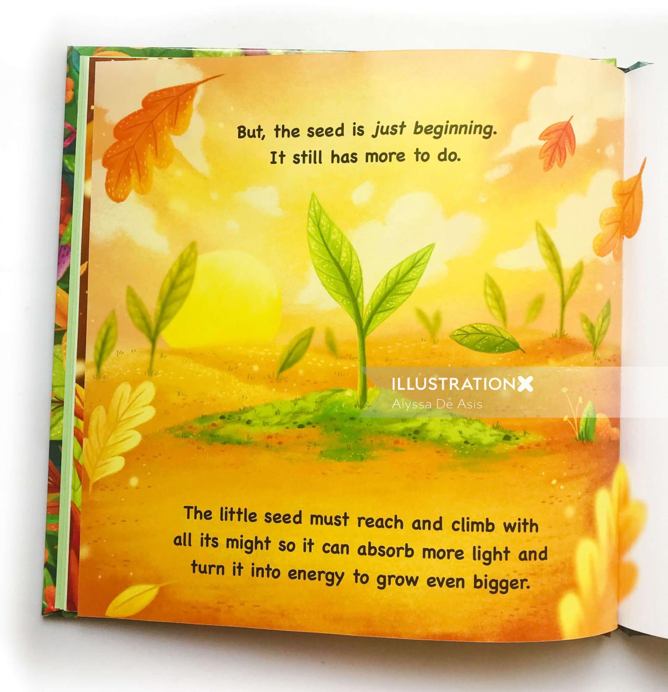 Children book about plant
