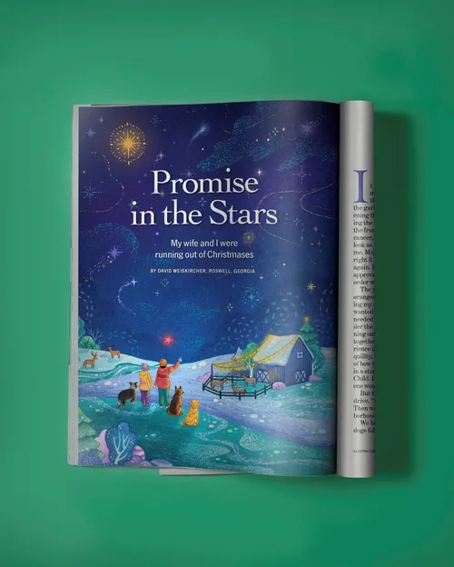 Illustration für einen Artikel in der November/Dezember-Ausgabe von Angels on Earth