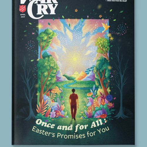 llustrated April 2024 cover of The War Cry