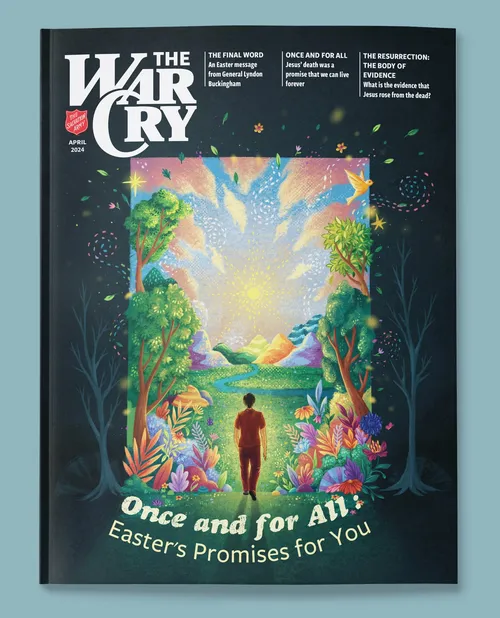 Illustriertes Cover der April-2024-Ausgabe von The War Cry