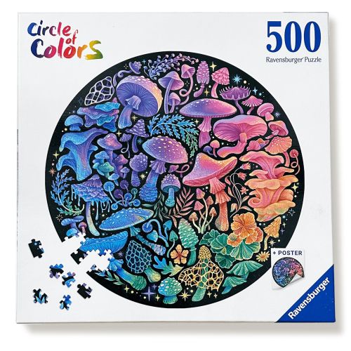 Vibrant Packaging for the Circle of Colors 500 Ravensburger Puzzle