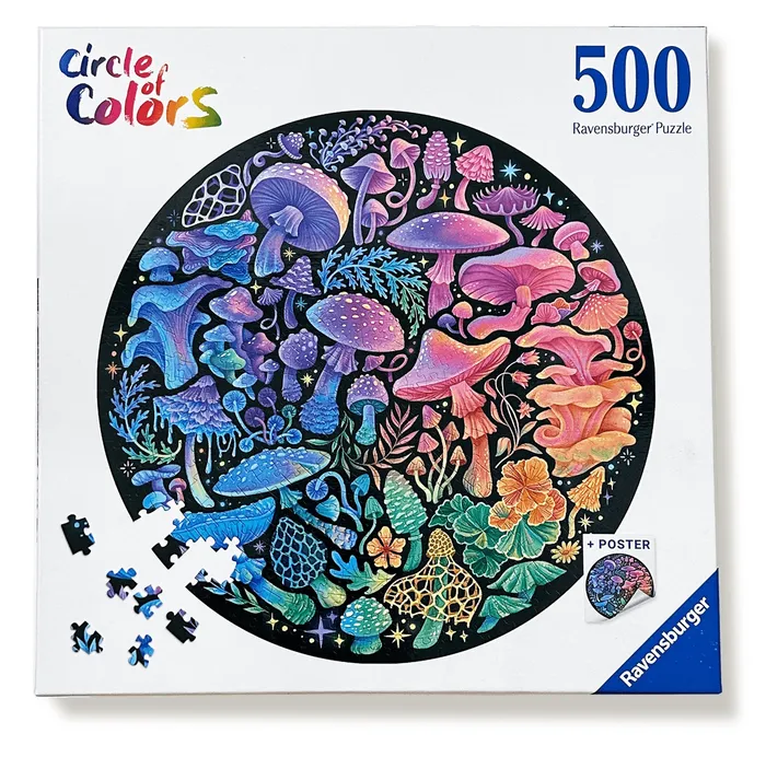 Vibrant Packaging for the Circle of Colors 500 Ravensburger Puzzle